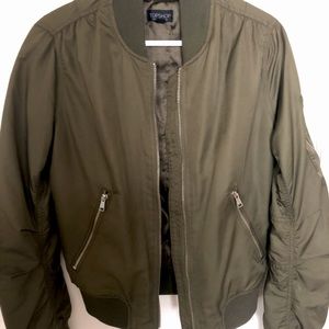 Topshop Women’s Green Bomber Jacket US 6